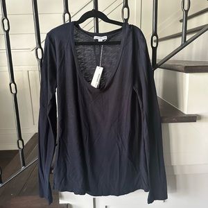 NWT James Perse lo my sleeve cotton shirt size 1